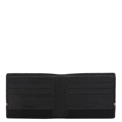 Black Bifold Leather Mens Wallet