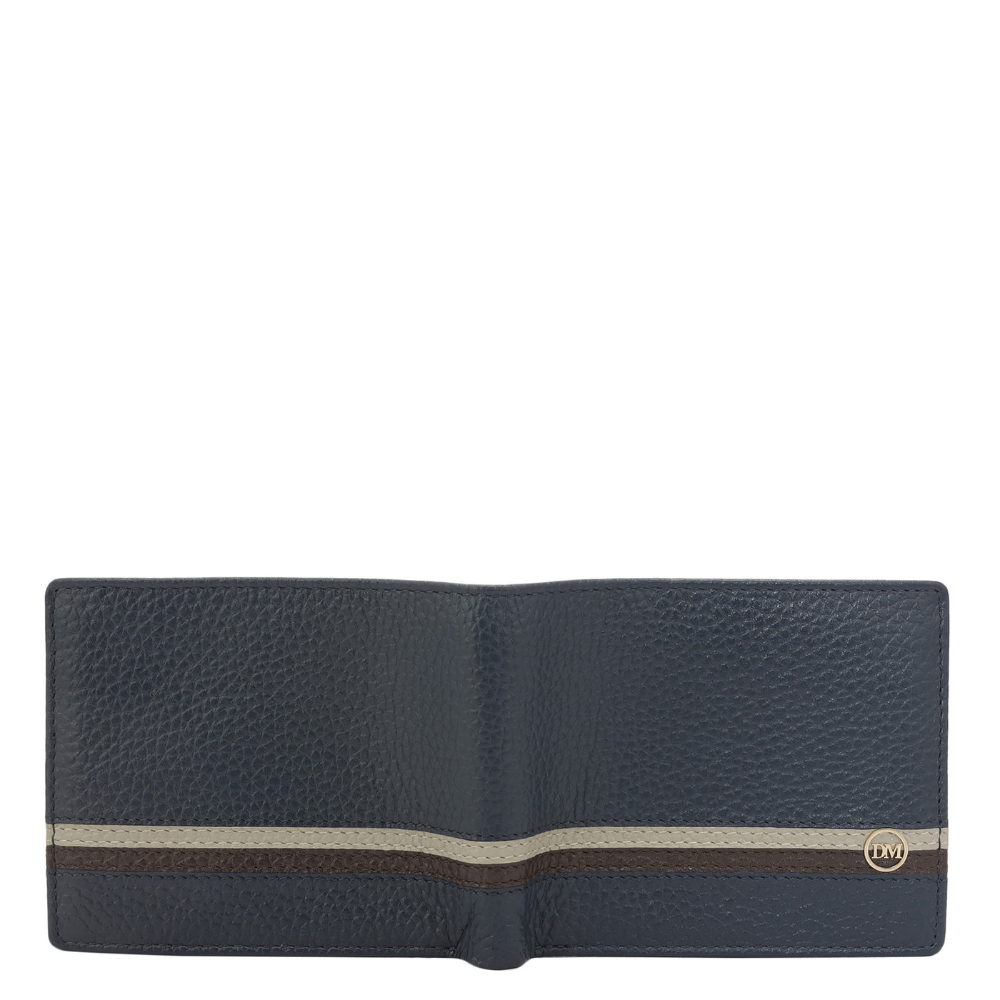 Navy Bifold Leather Mens Wallet