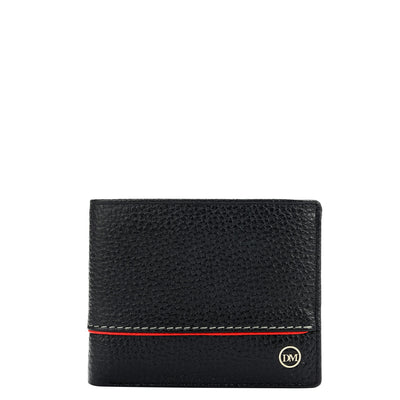 Black Bifold Leather Mens Wallet