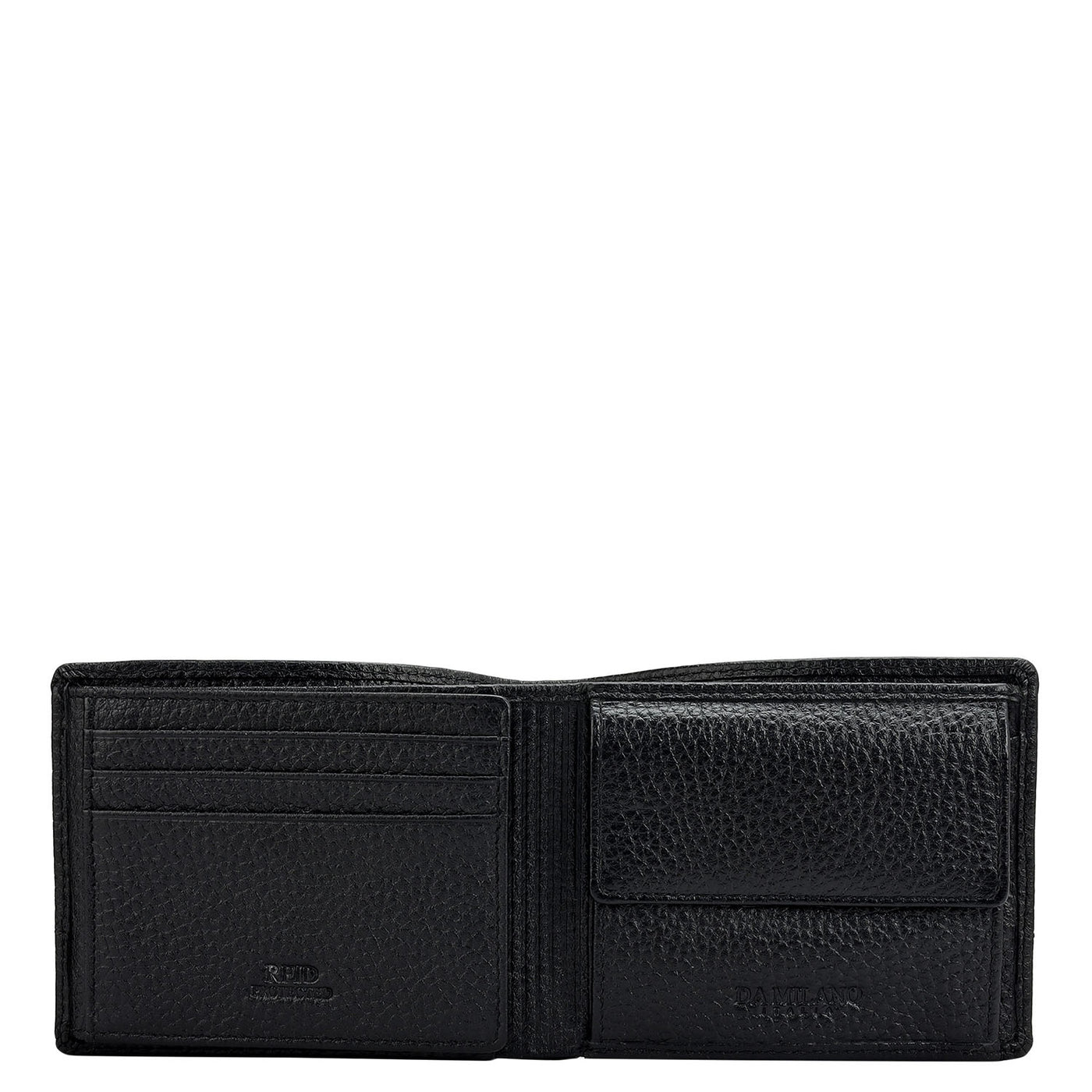 Black Bifold Leather Mens Wallet