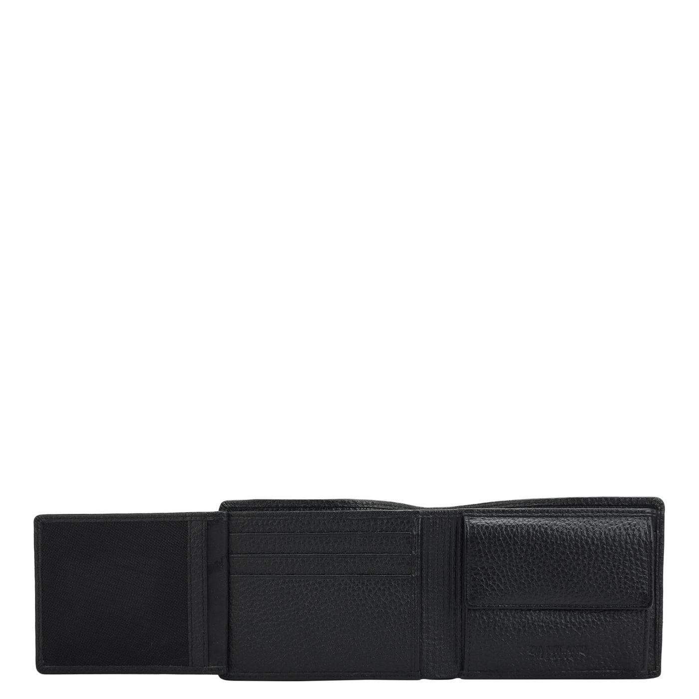 Black Bifold Leather Mens Wallet