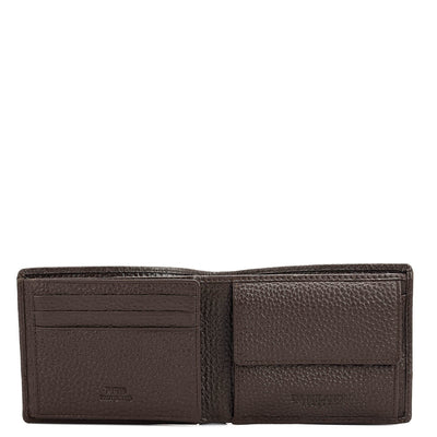 Chocolate Bifold Leather Mens Wallet