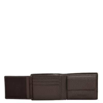 Chocolate Bifold Leather Mens Wallet