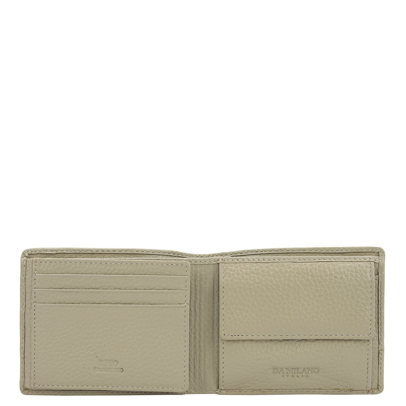 Khaki Bifold Leather Mens Wallet