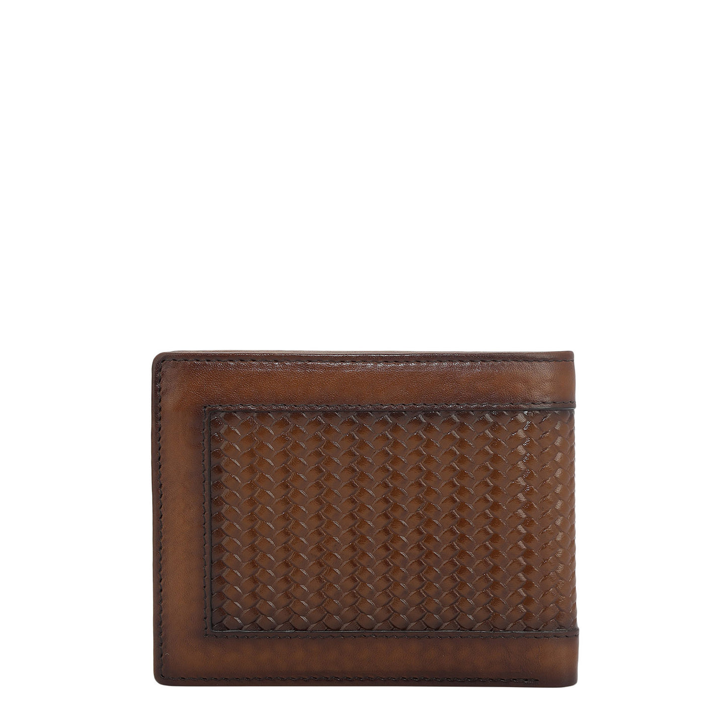 Cognac Bifold Leather Mens Wallet