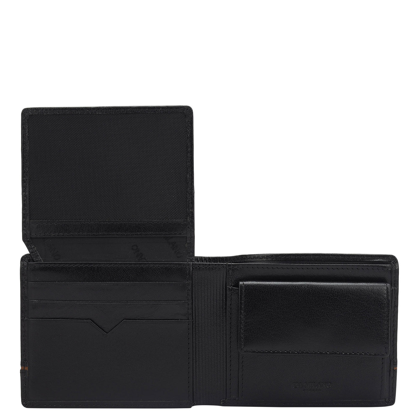 Black Bifold Leather Mens Wallet