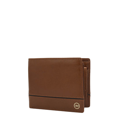 Cognac Bifold Leather Mens Wallet