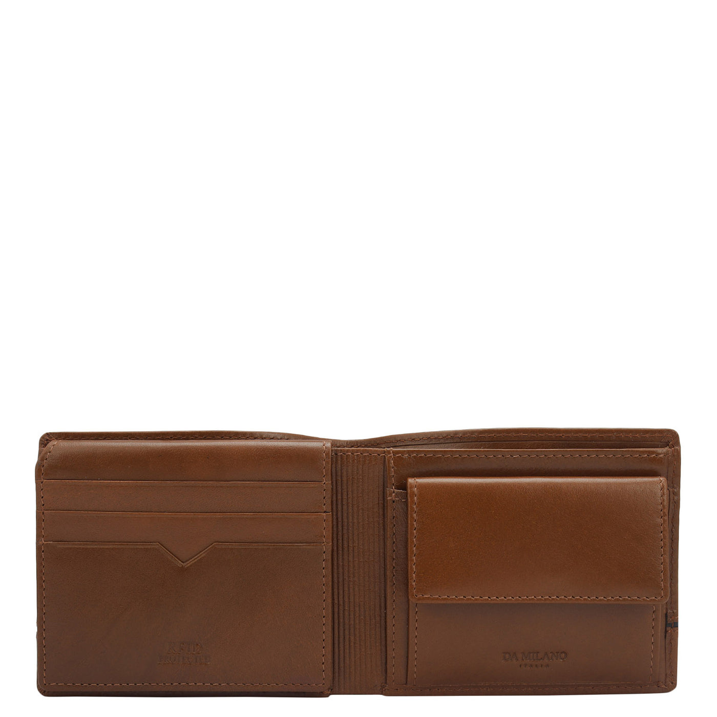 Cognac Bifold Leather Mens Wallet