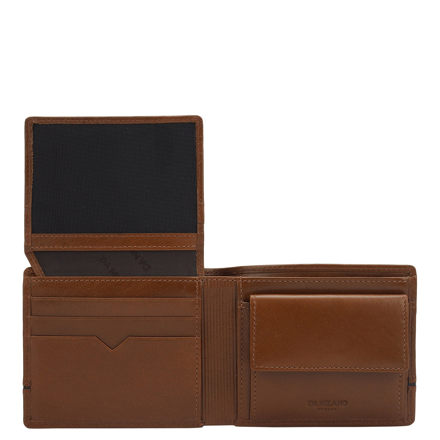 Cognac Bifold Leather Mens Wallet