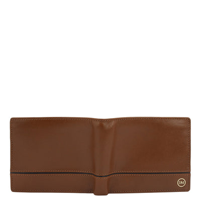 Cognac Bifold Leather Mens Wallet