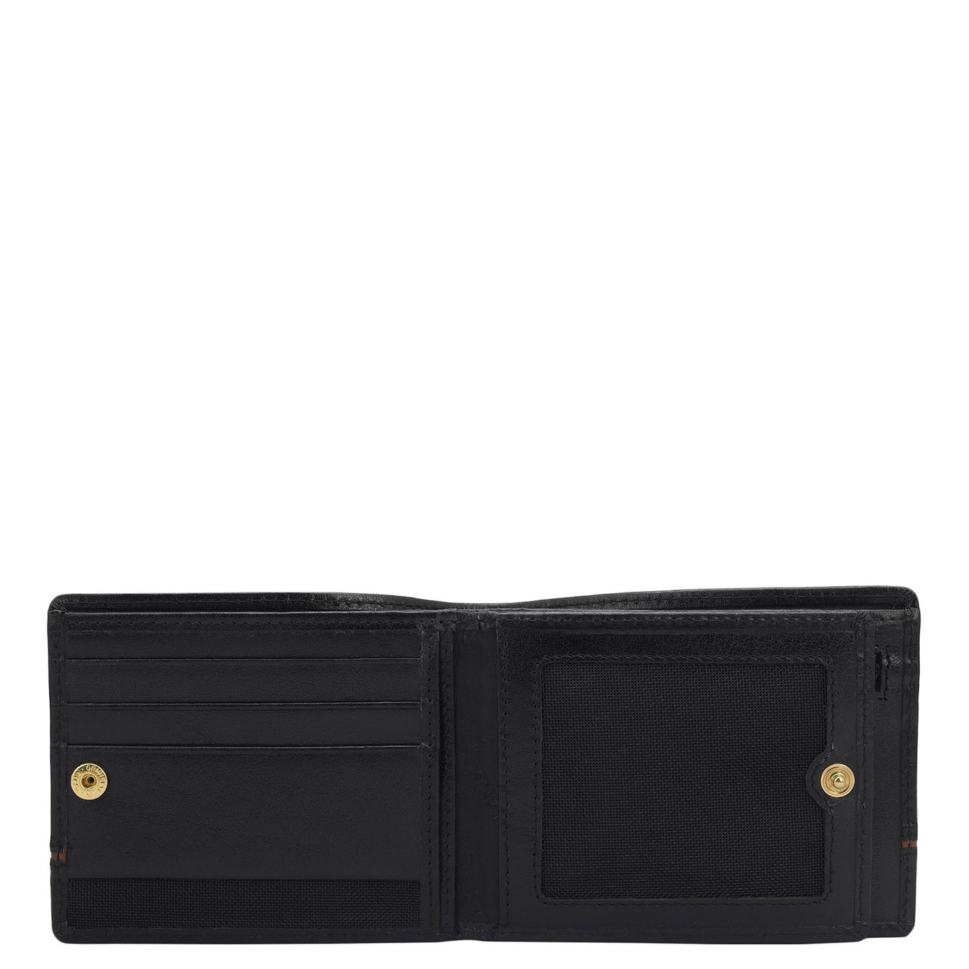 Black Bifold Leather Mens Wallet