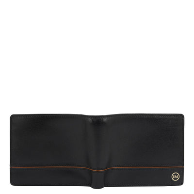 Black Bifold Leather Mens Wallet