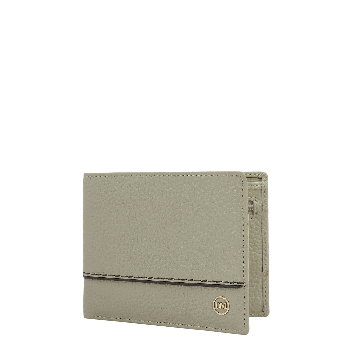 Khaki Bifold Leather Mens Wallet