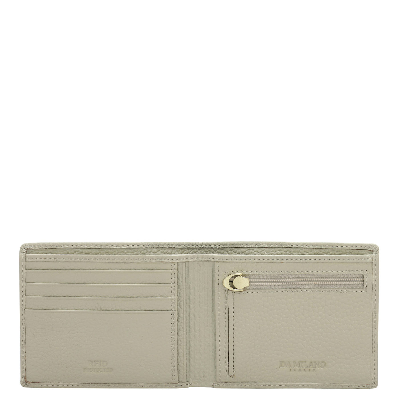 Khaki Bifold Leather Mens Wallet