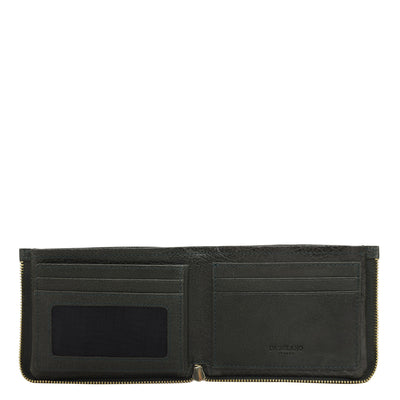 Green Bifold Leather Mens Wallet