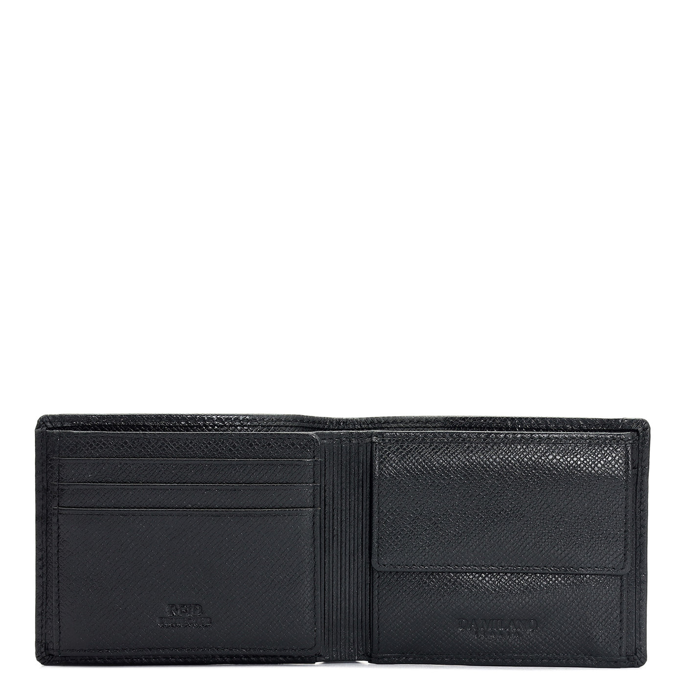 Black Bifold Leather Mens Wallet