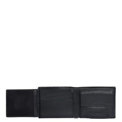 Black Bifold Leather Mens Wallet