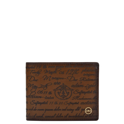 Cognac Bifold Leather Mens Wallet