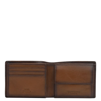 Cognac Bifold Leather Mens Wallet