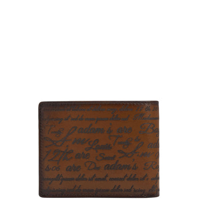 Cognac Bifold Leather Mens Wallet