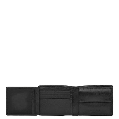 Black Bifold Leather Mens Wallet