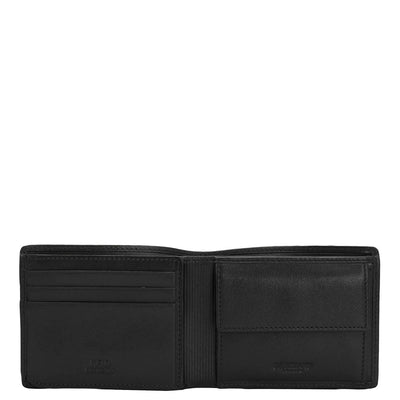 Black Bifold Leather Mens Wallet