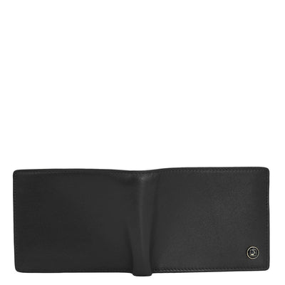 Black Bifold Leather Mens Wallet