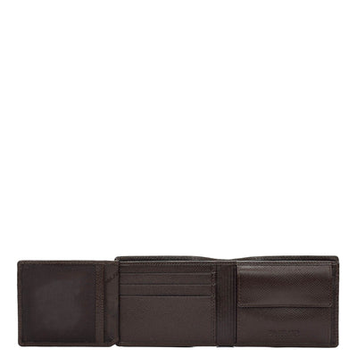 Chocolate Bifold Leather Mens Wallet