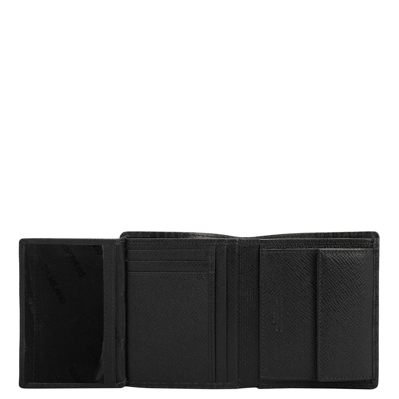 Black Bifold Leather Mens Wallet