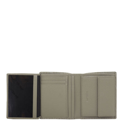 Stone Grey Bifold Leather Mens Wallet