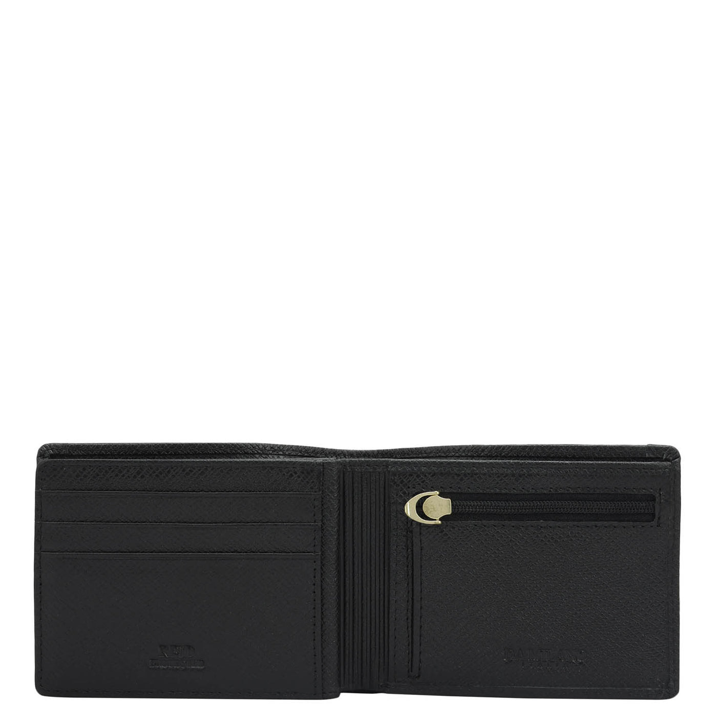 Black Bifold Leather Mens Wallet