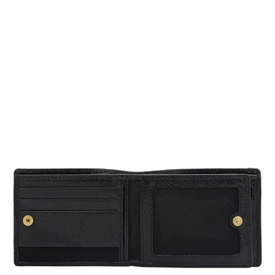 Black Bifold Leather Mens Wallet