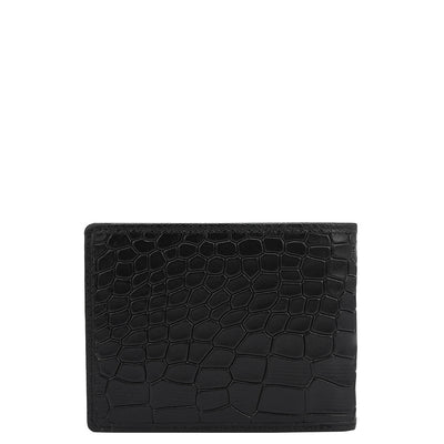 Black Bifold Leather Mens Wallet