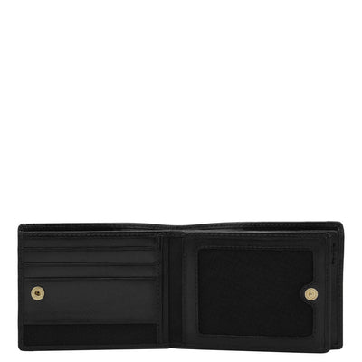 Black Bifold Leather Mens Wallet