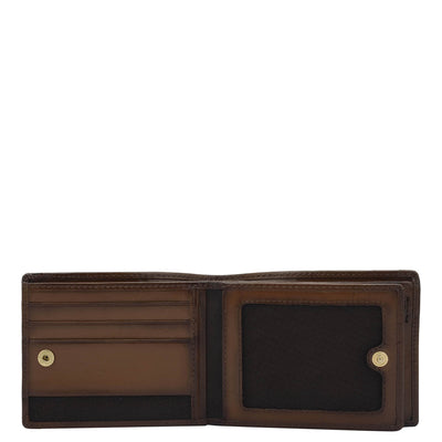 Cognac Bifold Leather Mens Wallet