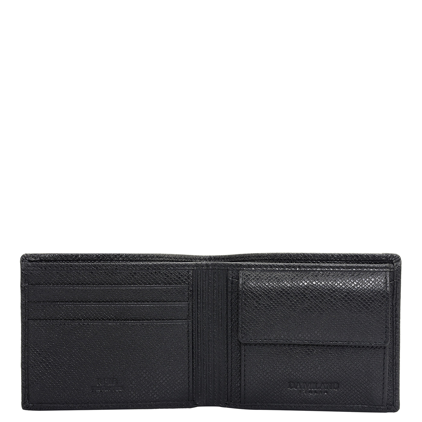 Black Bifold Leather Mens Wallet