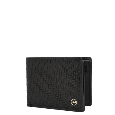 Black Bifold Leather Mens Wallet