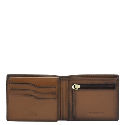 Cognac Bifold Leather Mens Wallet