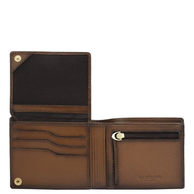 Cognac Bifold Leather Mens Wallet