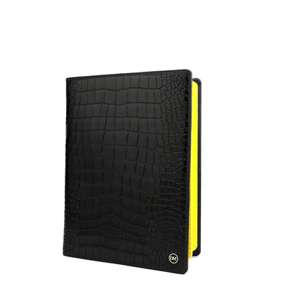 Croco Leather Notebook - Black