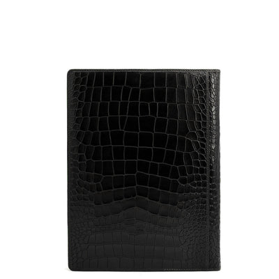 Croco Leather Notebook - Black