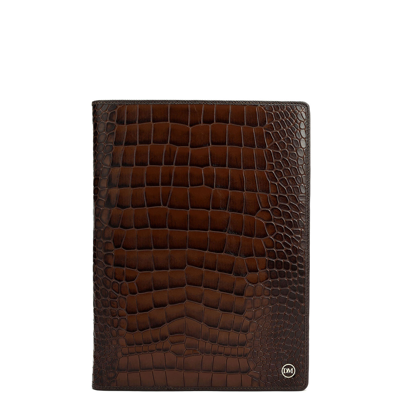 Croco Leather Notebook - Brown