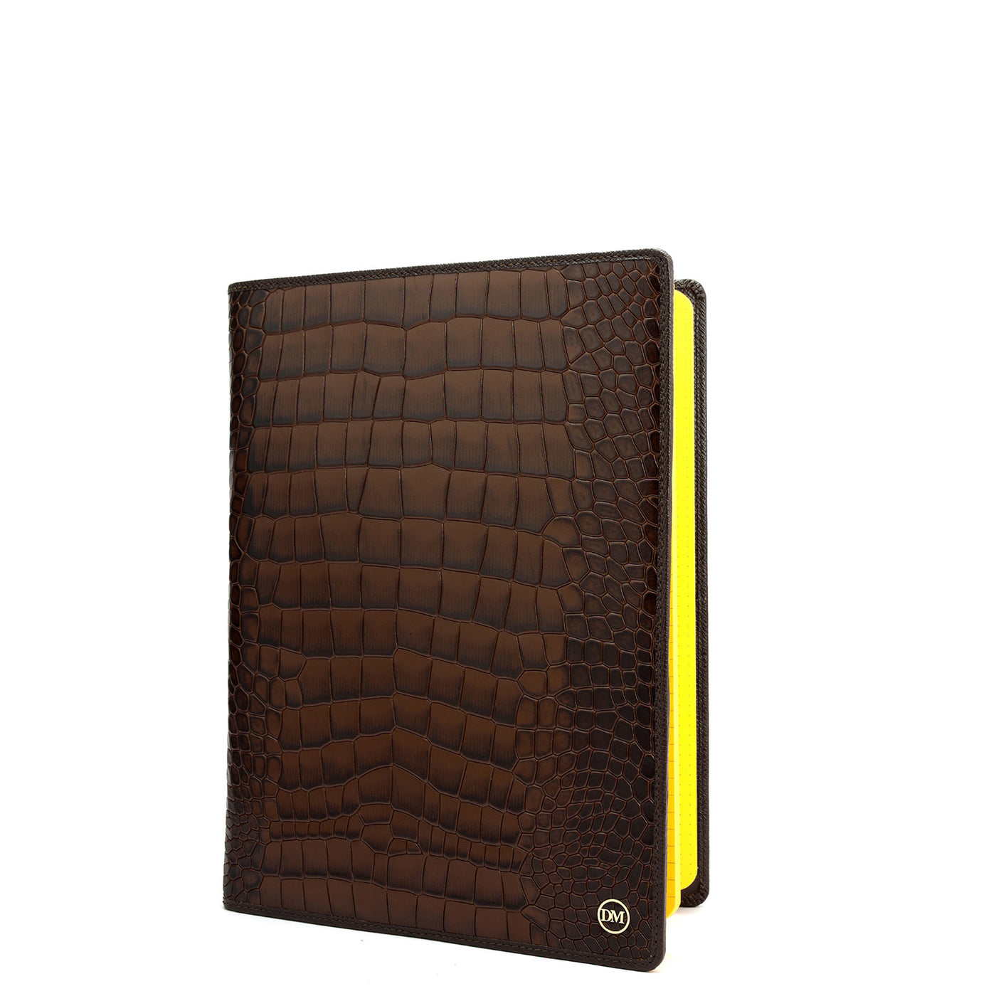 Croco Leather Notebook - Brown