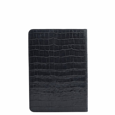 Croco Leather Notepad - Navy