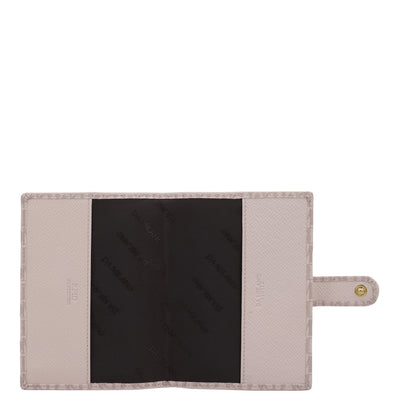 Monogram Leather Passport Case - Blush