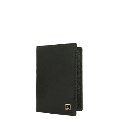 Elephant Pattern Leather Passport Case - Green