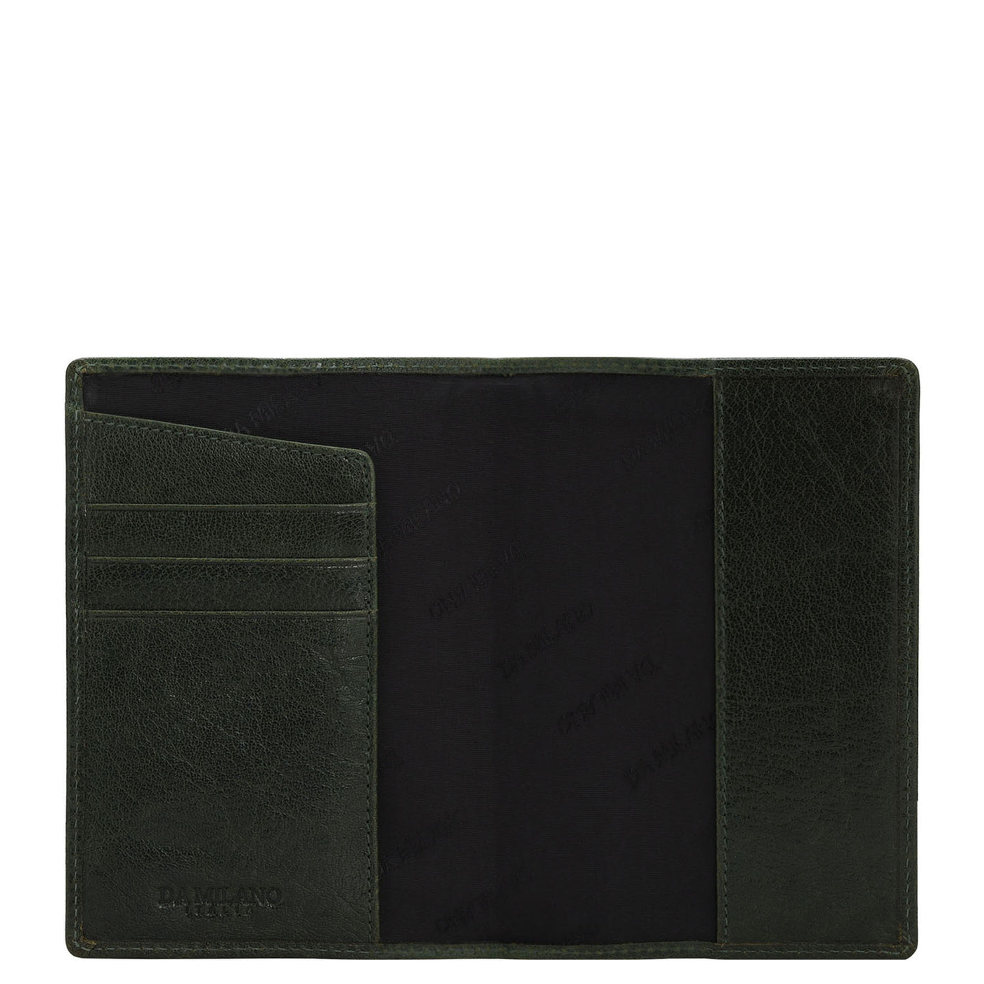 Elephant Pattern Leather Passport Case - Green