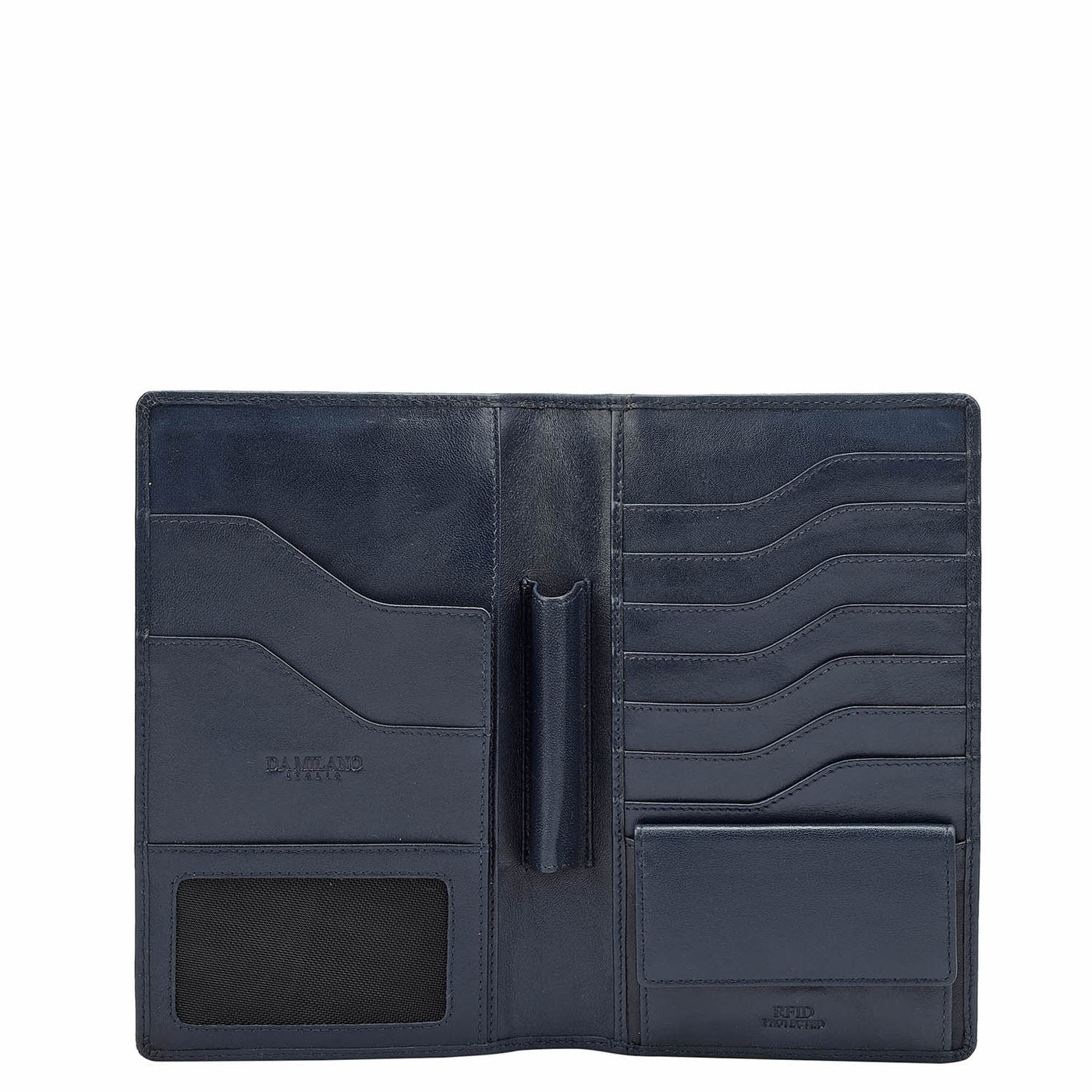 Signato Leather Passport Case - Mid Night Blue