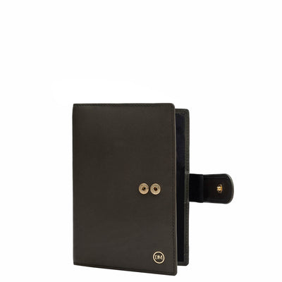 Calf Leather Passport Case - Olive