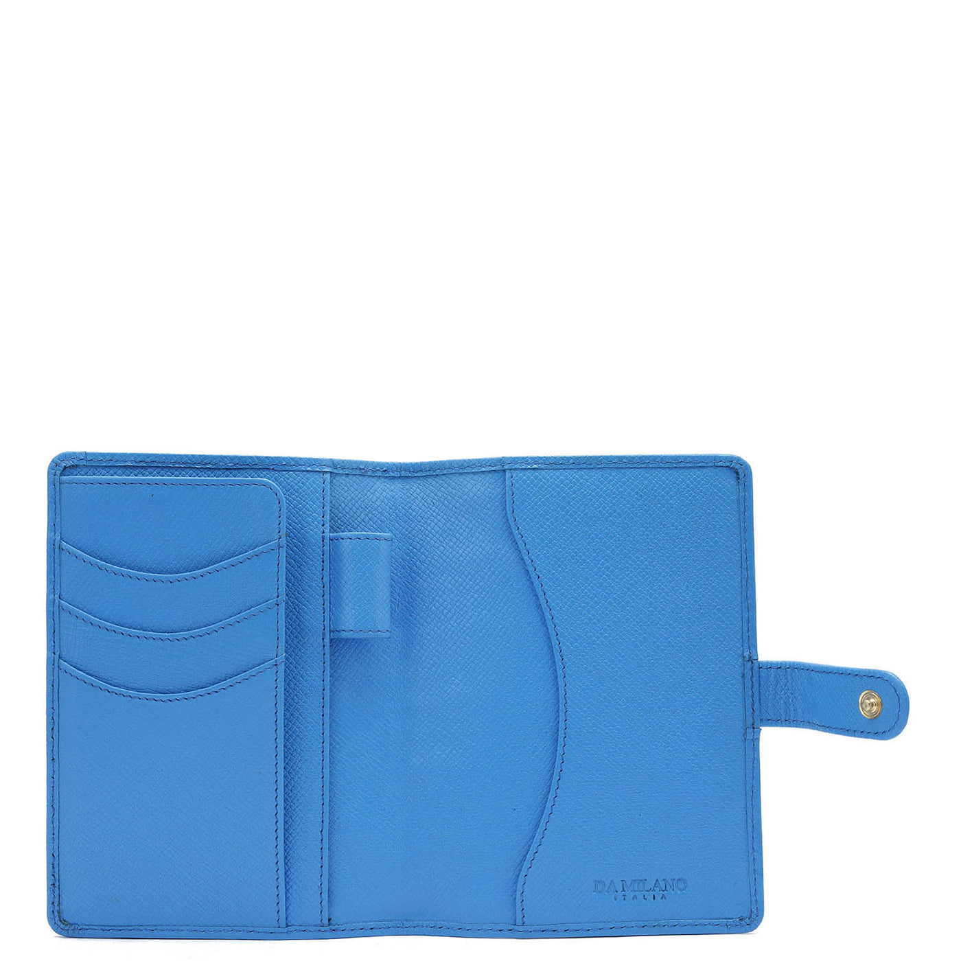 Croco Leather Passport Case - Blue